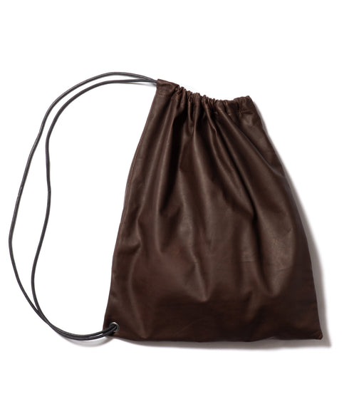 MR.OLIVE E.O.I / WATER PROOF WASHABLE LEATHER / DRAWSTRING GYM BAG ミスターオリーブ イーオーアイ/ウォータープルーフウォッシャブルレザー/ドローストリングジムバッグ